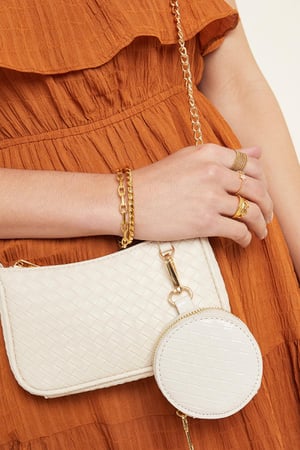 PU Umhängetasche Geflochtene Bescheidenheit Lila Polyurethan h5 Bild3